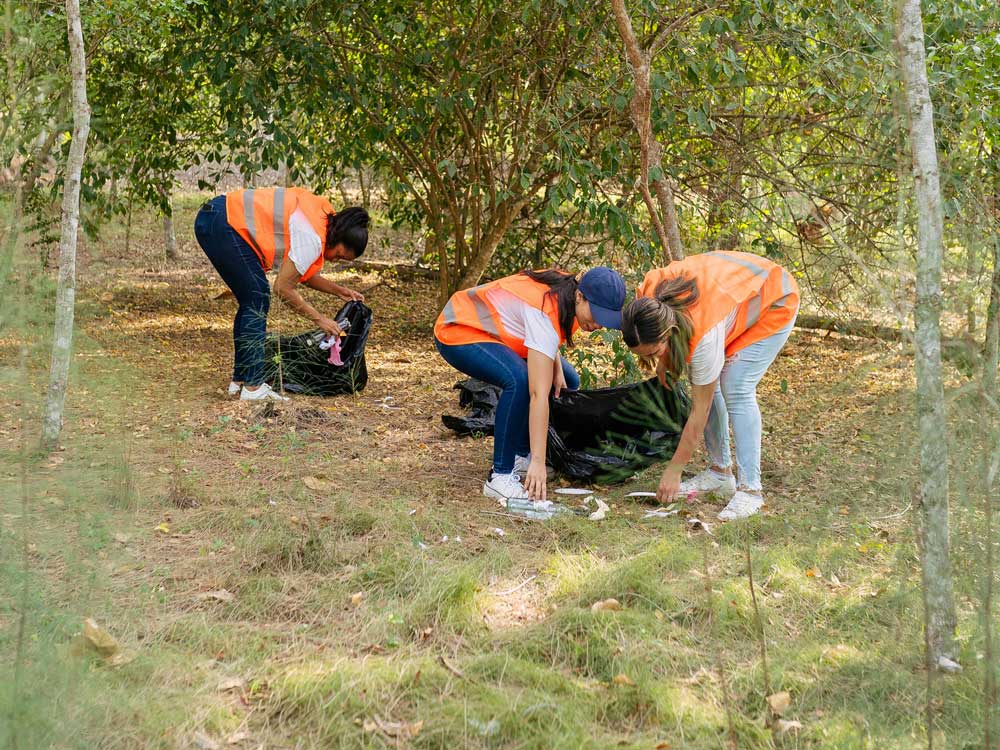 Vrijwilligers aan het werk