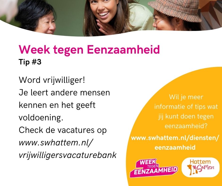 Week tegen eenzaamheid - Tip 3