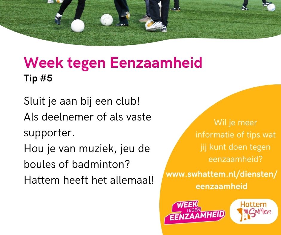 Week tegen eenzaamheid - Tip 5